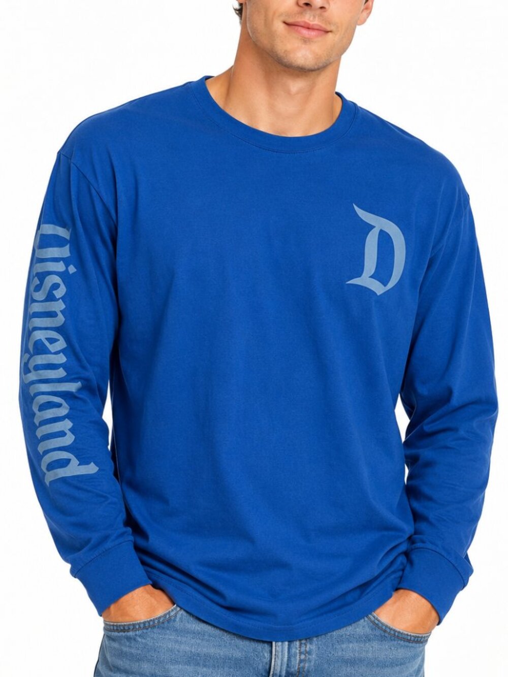 Disney Disneyland Blue Long Sleeve Graphic Shirt XL